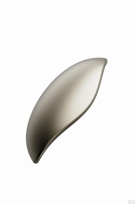 Tirador alargado para muebles Luna 96 de metal dorado cepillado