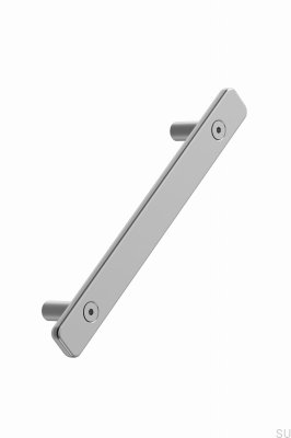 Mango para muebles alargado de metal plateado Tool 128