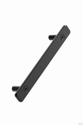 Tirador para mueble alargado Tool 128, metal, negro mate