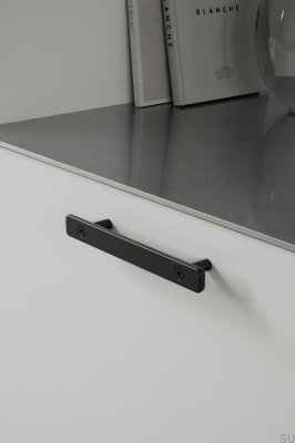 Tirador para mueble alargado Tool 128, metal, negro mate