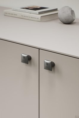 Perilla para muebles Flow 16 de metal color bronce