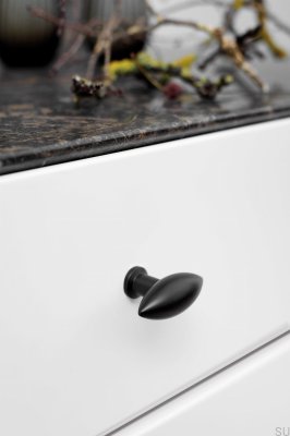 Pomo para muebles Zeppelin 51.9 de metal, negro mate
