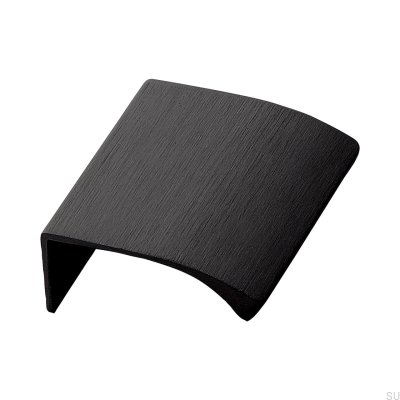 Tirador para muebles Edge Straight 40 de aluminio cepillado negro mate