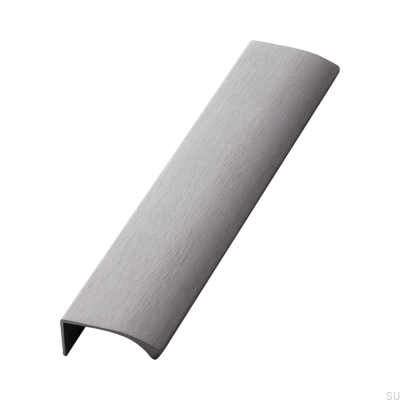 Tirador para muebles Edge Straight 200 de aluminio antracita cepillado