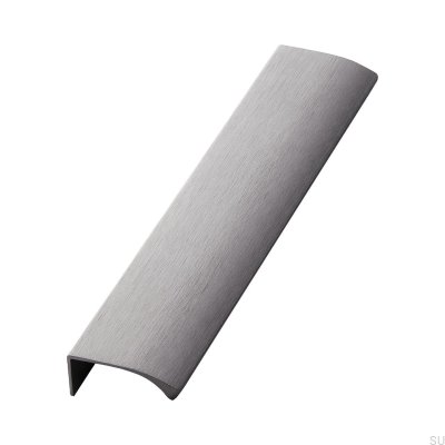 Tirador para muebles Edge Straight 200 de aluminio antracita cepillado