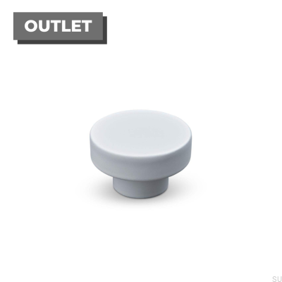 Pomo para mueble Vasto 34 de metal, blanco mate
