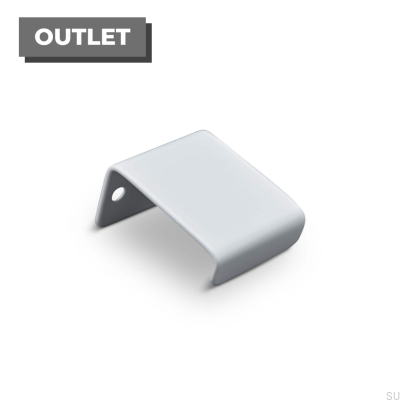 Tirador para mueble Moie 30 edge, metal, blanco mate