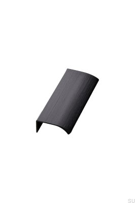 Tirador para muebles Edge Straight 100 de aluminio cepillado negro mate