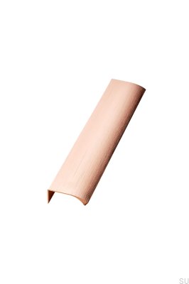 Tirador para muebles Edge Straight 200 de aluminio cepillado y cobre