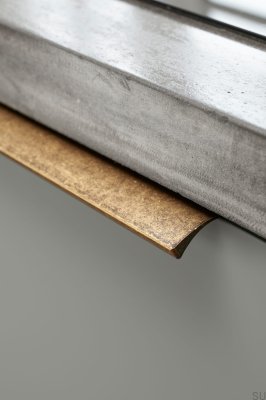Tirador para muebles Edge Straight 350 de aluminio dorado antiguo