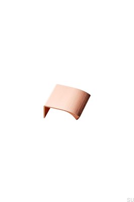Tirador para muebles Edge Straight 40 de aluminio cepillado en cobre
