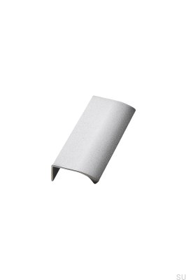 Tirador para muebles de aluminio Edge Straight 100, color blanco mate