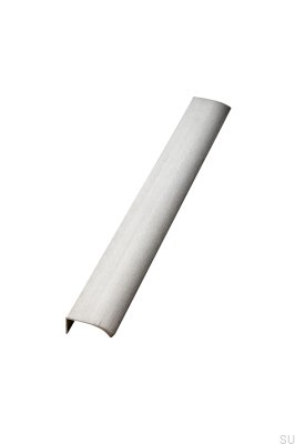 Tirador para muebles Edge Straight 600 de aluminio plateado