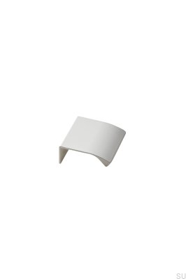 Tirador para muebles de aluminio Edge Straight 40, color blanco mate