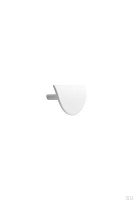Tirador para mueble oblongo Horizontal Small 32, Metal, Blanco mate