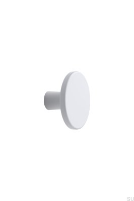Pomo para muebles Plato 42 Aluminio Blanco Mate
