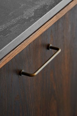 Tirador longitudinal para mueble Lounge 160, Metal, Bronce Antiguo