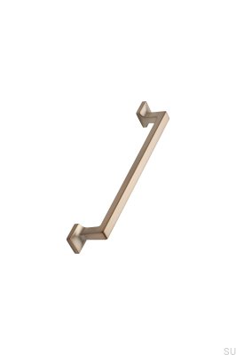 Tirador alargado para muebles Heritage 320 de metal cepillado dorado