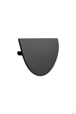 Tirador para mueble oblongo Horizontal Large 64, metal, negro mate