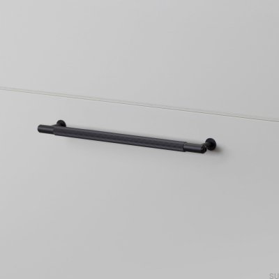 Tirador alargado para muebles Linear 225 de acero negro