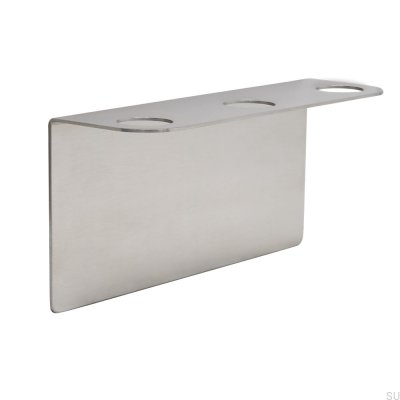 Soporte dispensador de jabón triple, Acero inoxidable cepillado