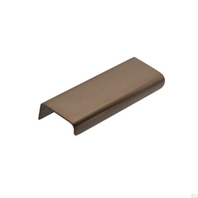 Tirador para mueble Lip 120 edge, latón, marrón, cepillado