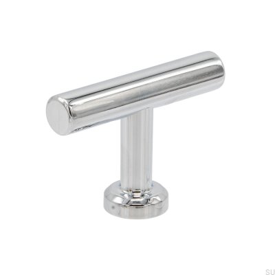 Pomo para mueble T-Bar Viva, latón, cromo pulido