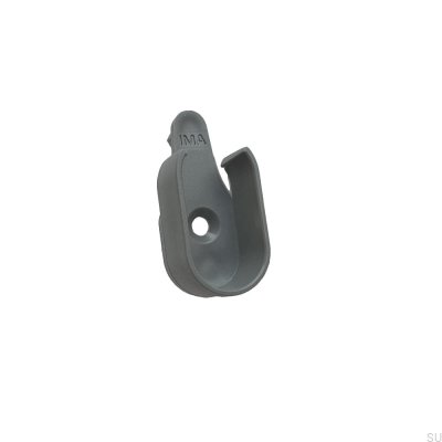 Soporte para barra de armario, gris oscuro