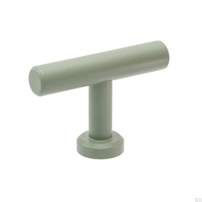 Pomo para mueble T-Bar Viva Acero Verde