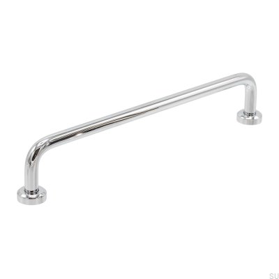 Tirador para mueble rectangular Viva 160, latón cromado pulido