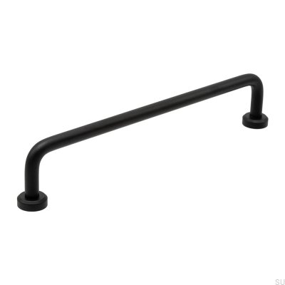Tirador para mueble rectangular Viva 160, Acero negro mate