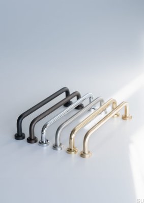 Tirador para mueble rectangular Viva 160, Acero negro mate