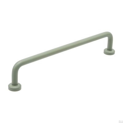 Tirador para mueble alargado Viva 160, acero verde