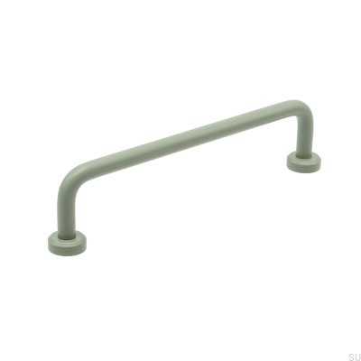 Tirador para mueble alargado Viva 128, acero verde