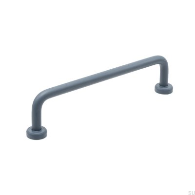 Tirador para mueble rectangular Viva 128 Steel Storm Blue