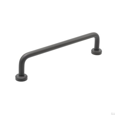 Tirador para mueble longitudinal Viva 128, acero grafito