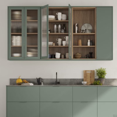 Tirador para mueble Edge Side 160, Aluminio Verde