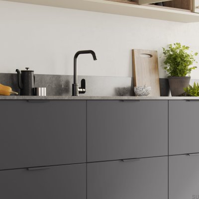 Tirador para mueble Edge Side 160 Aluminio Grafito
