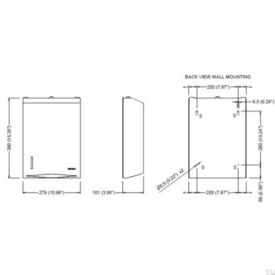 Dispensador de toallas de papel Stay, acero negro mate