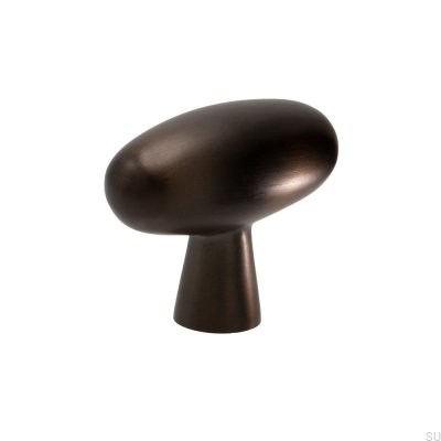 Perilla para muebles Oliver con barra en T, latón marrón cepillado