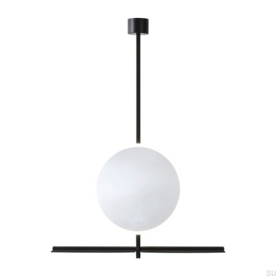 Conjunto de baño IO 600 mm con espejo y baldas Negro D-M 230V/65W 