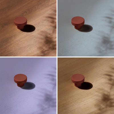 Pomo para mueble Circular 33 Metal Marrón Rojizo