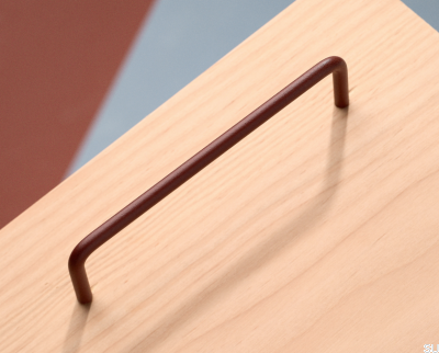 Tirador para mueble oblongo Thread 128 de metal Marrón Rojizo