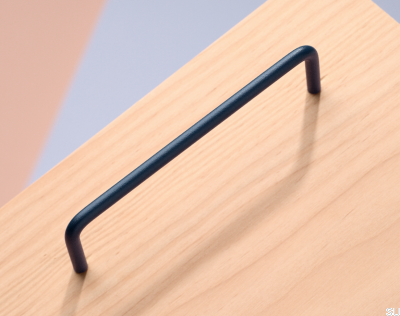 Tirador para mueble longitudinal Rosca 128 Metal Azul Profundo