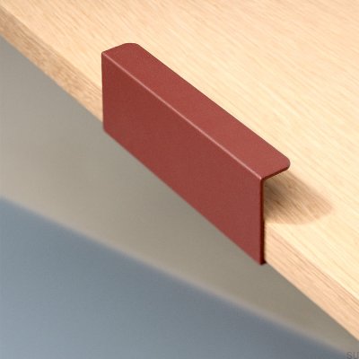 Tirador para mueble canto metálico Hide 120 Marrón Rojizo