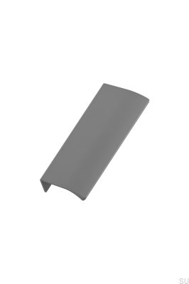Tirador para muebles Edge Straight 100 de aluminio gris