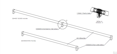 Tirador largo para muebles Big Cut-To-Size 2X 640 Acero Plata