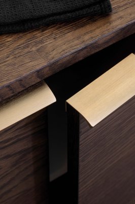 Edge Straight 100 Aluminio Oro Oscuro Cepillado Edge Straight 100 Aluminio Oro Oscuro Cepillado