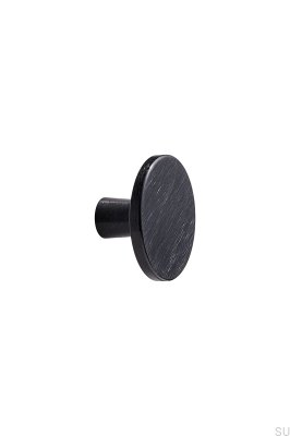 Pomo para mueble Plato 42 Aluminio Cepillado Negro Mate