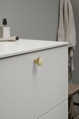 Pomo para mueble Dot 30, latón pulido